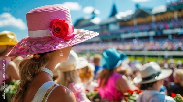 Obraz Spectators at the Kentucky Derby Event