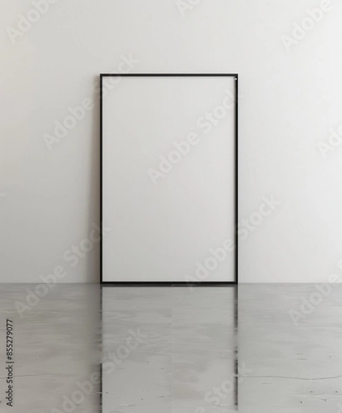 Obraz Stylish empty frame on white wall mockup