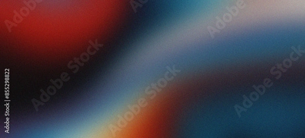 Obraz Vibrant colors flow grainy texture gradient background Black, White, Red, Blue* abstract wave
