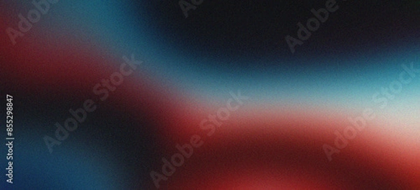 Obraz Vibrant colors flow grainy texture gradient background Black, White, Red, Blue* abstract wave