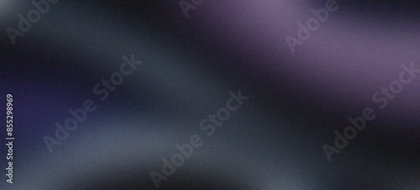 Obraz Experience a mesmerizing blend of black, navy, lavender, and silver in an abstract wave pattern. The grainy texture adds depth and character to the vibrant gradient background.