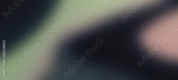Obraz Witness the harmonious blend of black, pistachio, blush, and navy blue in a textured gradient background, creating an abstract wave that mesmerizes with its depth and vibrancy.