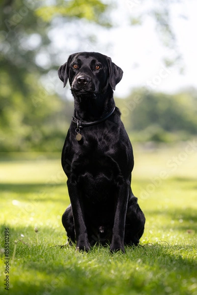 Fototapeta black labrador retriever