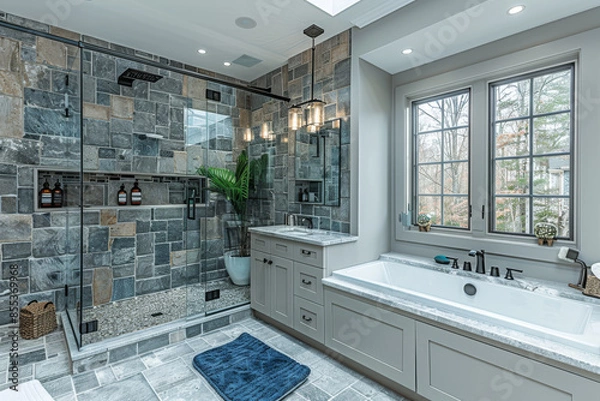 Fototapeta Elegant Corner Bathroom