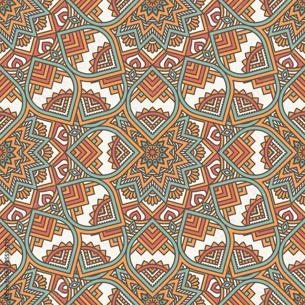 Fototapeta Ethnic floral seamless pattern