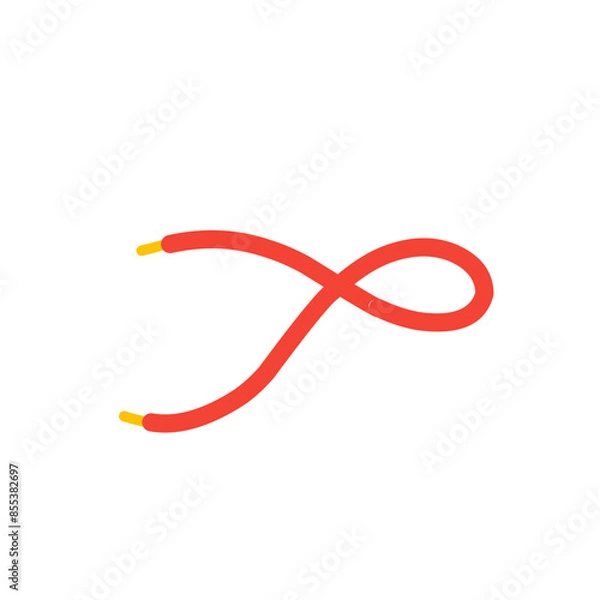 Fototapeta red shoelace element