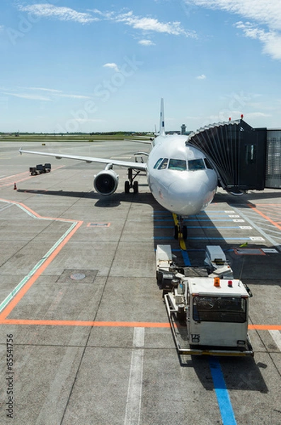 Obraz Plane awaiting on passengers