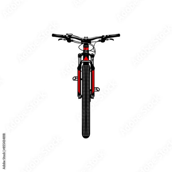 Obraz bike front view vector illustration