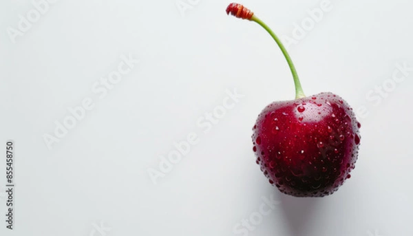Obraz Cherry on white background