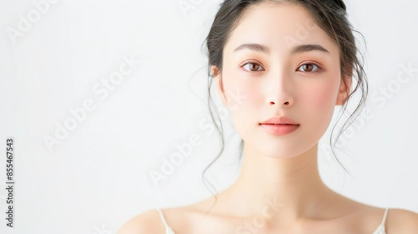 Obraz 美しい肌とメイクのビューティーイメージの若い女性