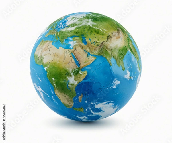 Fototapeta Earth, isolated on white background