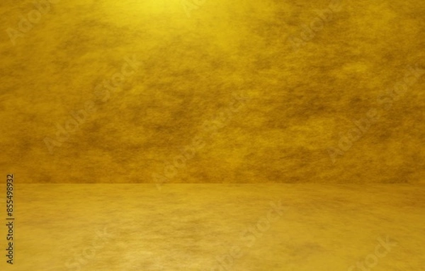 Obraz 3d render empty Golden concrete background wall backdrop