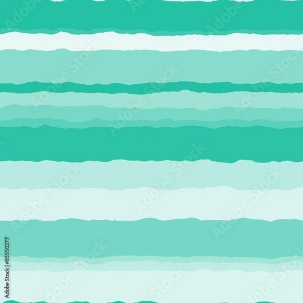 Fototapeta 地層柄　stratum pattern（エメラルドグリーン・ライトグレー）　/　エメラルドグリーンのグラデーションでややウェーブした階層デザインです。クリエイティブな世界観の背景画像を想定して作成しました。