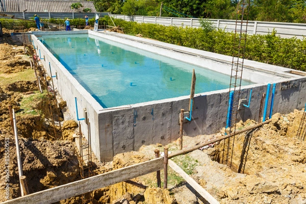 Obraz swimming pool under construction