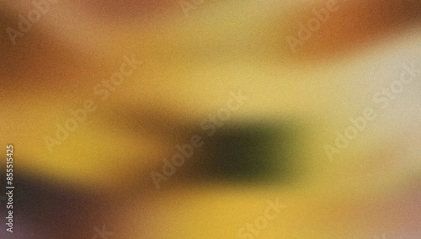 Fototapeta Yellow orange green grainy gradient background, noise texture abstract header poster large banner design, grungy bright shine glowing template
