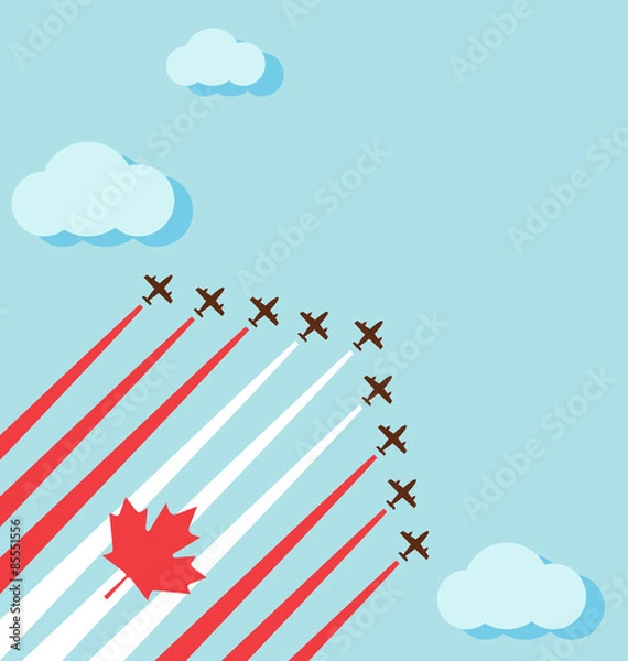 Obraz Air show on the sky for the national day of Canada