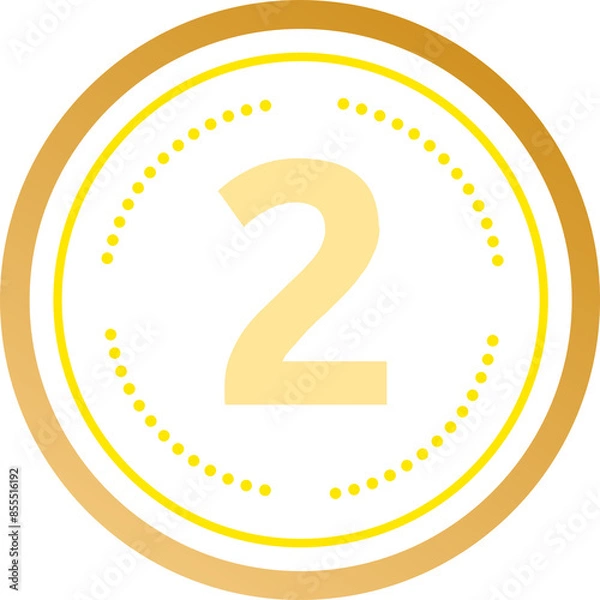Fototapeta 2 Number Circular Vector 