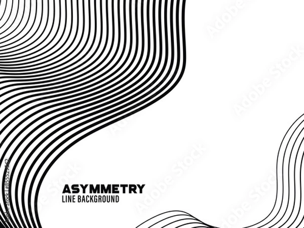 Fototapeta asymmetrical contour line background pattern
