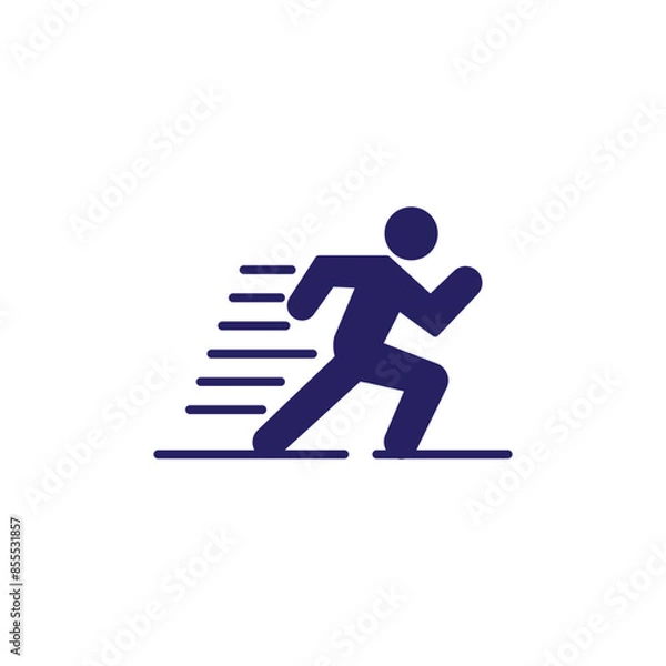 Fototapeta running race logo icon