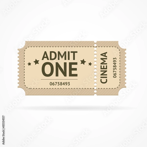 Fototapeta Vector color ticket