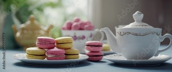 Obraz Cartoon style line art illustration of a group