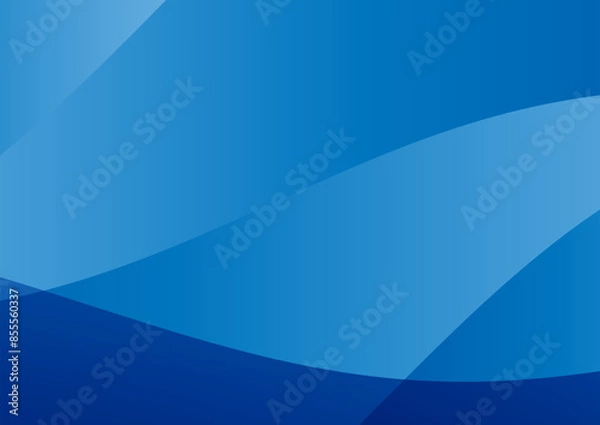 Obraz 鮮やかな青の抽象ウェーブ背景