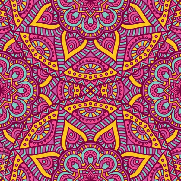 Obraz Ethnic floral seamless pattern