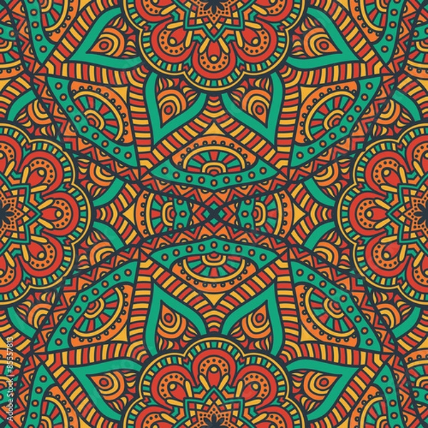 Obraz Ethnic floral seamless pattern
