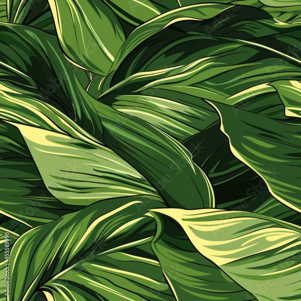 Fototapeta pattern leaf of tropical 