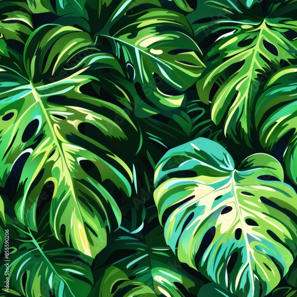 Fototapeta pattern leaf of tropical 