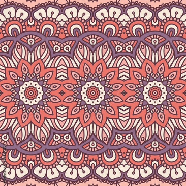 Fototapeta Ethnic floral seamless pattern