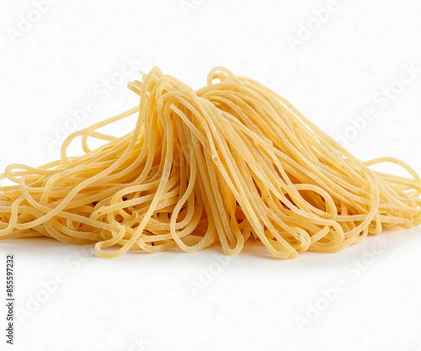 Fototapeta Floated Spaghetti pasta, isolated on white background