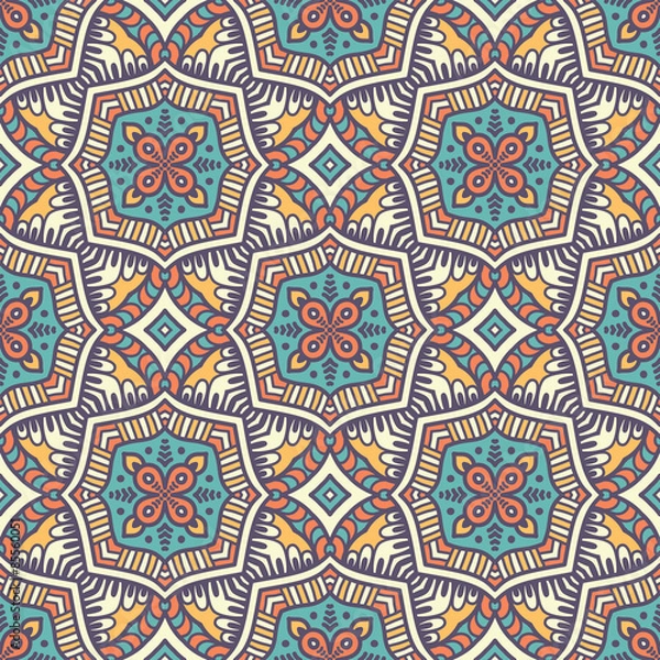 Obraz Ethnic floral seamless pattern
