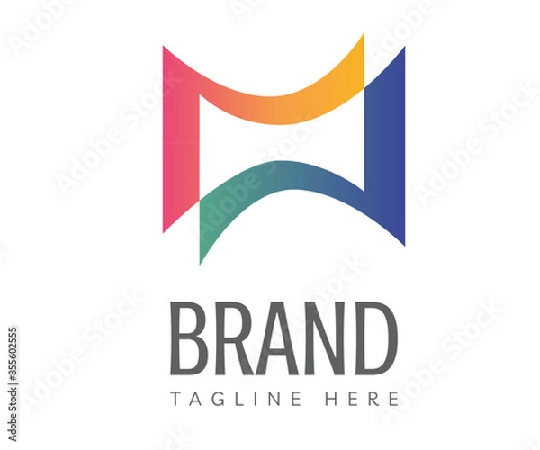Fototapeta Letter M logo icon design template elements. Usable for Branding and Business Logos.