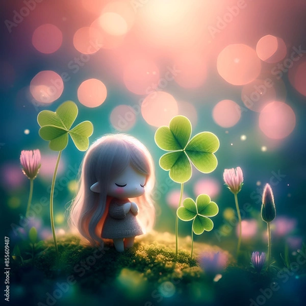 Obraz four leaf clover.Generative AI