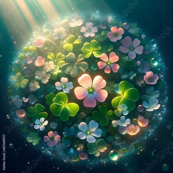 Fototapeta four leaf clover.Generative AI