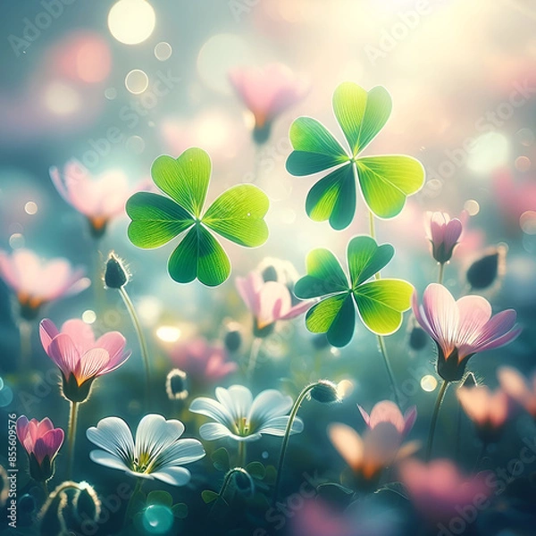 Fototapeta four leaf clover.Generative AI