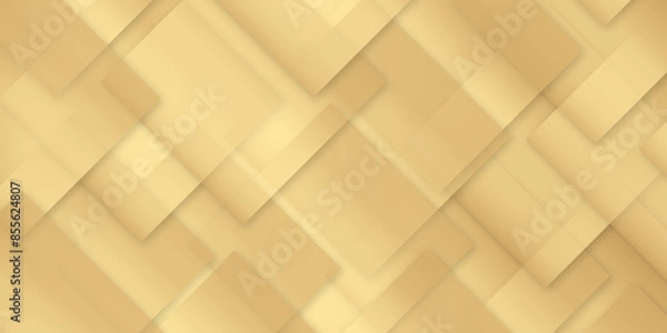 Fototapeta Abstract golden diamond and triangle shape background .modern geometric technology business concept lines .golden color technology concept and square shapes vector background .