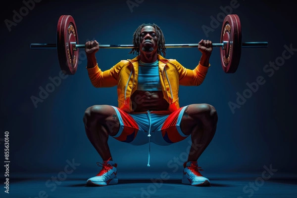 Obraz Intense Evening Weightlifting Session