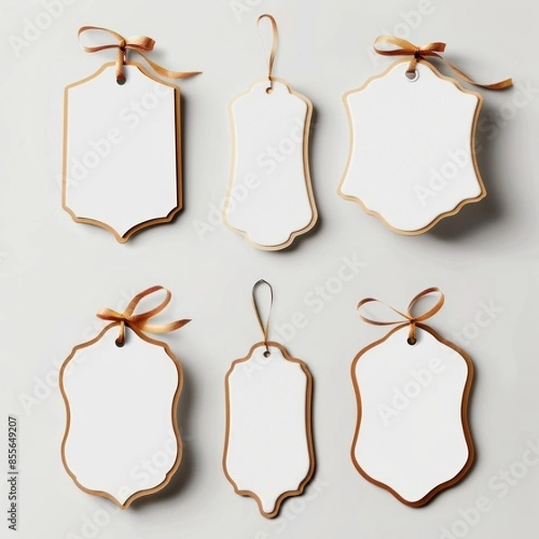 Obraz set luxury  ribbon frame bandage for name tag