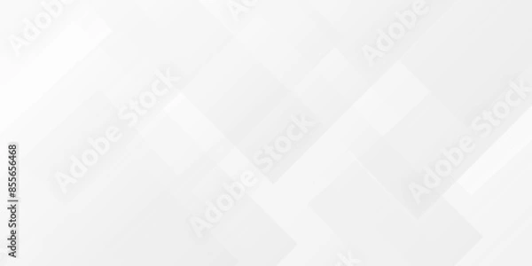 Obraz Vector Modern white and gray technology concept diamond triangle glossy geometric line background. white abstract gradient geometric background. vector white abstract design background template.