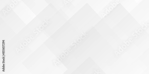 Obraz Vector Modern white and gray technology concept diamond triangle glossy geometric line background. white abstract gradient geometric background. vector white abstract design background template.