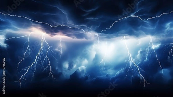 Fototapeta lightning in the night