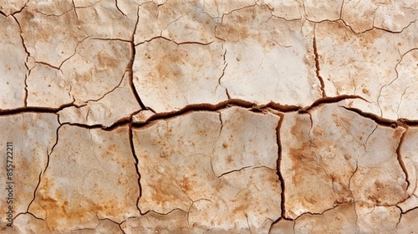 Fototapeta Cracked earth surface texture background