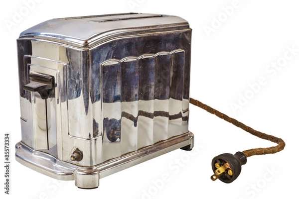 Obraz Stary toster do chleba na białym tle