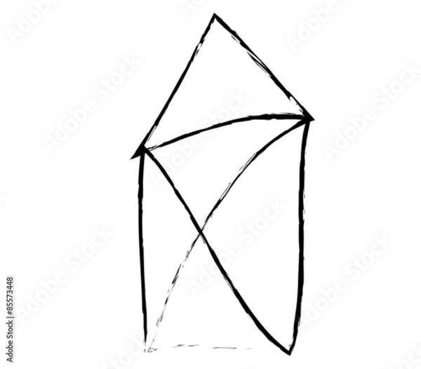 Fototapeta Kinderzeichnung Haus vom Nikolaus