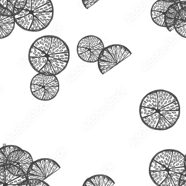 Fototapeta oranges doodle