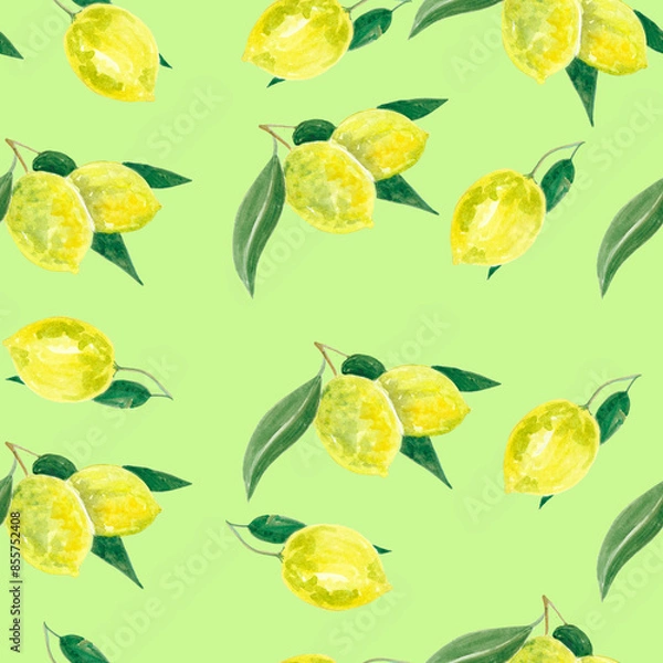 Fototapeta lemons, pattern