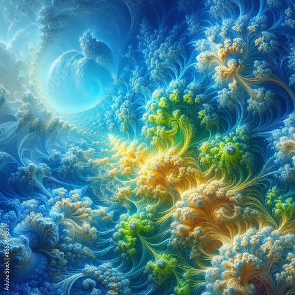 Obraz Fractals on icy background