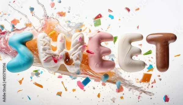 Fototapeta Colorful Candy Design Exploding with Sweetness